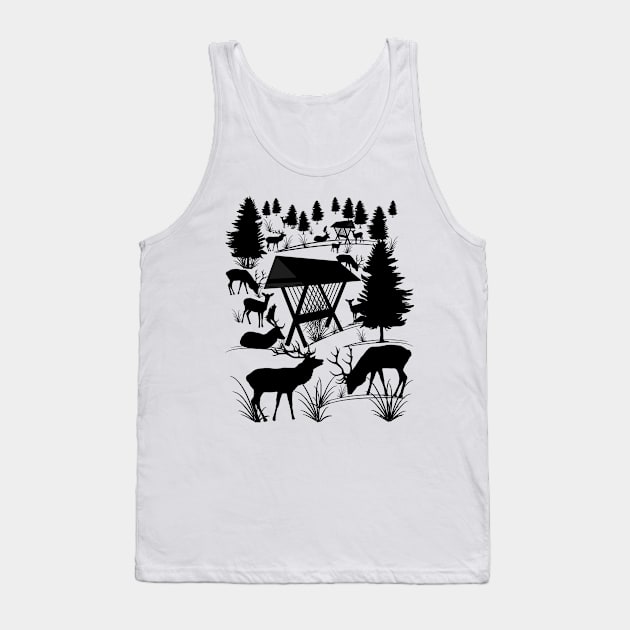 wild deer, roe deer, trees, antler, animal, forest Tank Top by rh_naturestyles